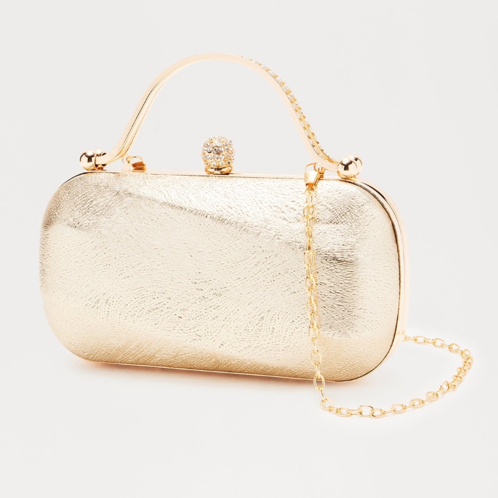 NWT Melissa Clutch Gold Fashion Nova - New Shimmering Gold Bag - Classy Evening